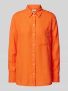Marc O'Polo Hemdbluse mit Hemdblusenkragen in Orange, Größe 36