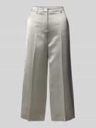 Luisa Cerano Regular Fit Culotte mit Leinen-Anteil in Silber, Größe 34