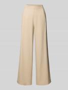 Vila Leinenhose mit elastischem Bund Modell 'JOLANDA' in Sand, Größe 3...