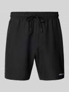 Pegador Badehose mit Label-Stitching in Black, Größe S