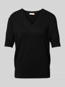FREE/QUENT Strickshirt mit V-Ausschnitt Modell 'Katie' in Black, Größe...