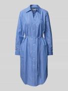 Tommy Hilfiger Oversized Hemdblusenkleid mit Bindegürtel in Hellblau, ...