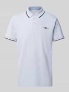 Tom Tailor Regular Fit Poloshirt mit Kontraststreifen in Rauchblau, Gr...
