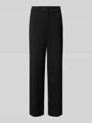 comma Straight Leg Stoffhose mit Gürtelschlaufen in Black, Größe 36
