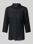 Brax Regular Fit Leinenbluse mit Brusttasche Modell 'Vickie' in Black,...