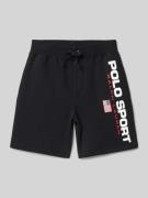 Polo Sport Regular Fit Sweatshorts mit Label Print in Black, Größe L