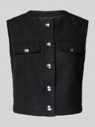 HUGO Weste mit Strukturmuster Modell 'Anoukari' in Black, Größe 36