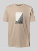 ARMANI EXCHANGE T-Shirt mit Motiv-Print in Beige, Größe L