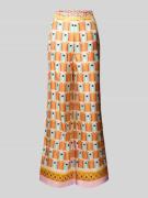 Herzensangelegenheit Flared Cut Hose aus Seide mit elastischem Bund in...
