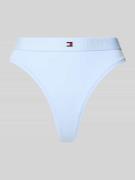 TOMMY HILFIGER String aus Baumwoll-Elasthan-Mix in Hellblau, Größe XS