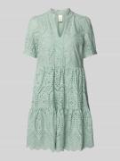 YAS Minikleid mit Lochstickerei Modell 'Holi' in Mint, Größe XL