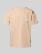 BLKVIS T-Shirt mit Label-Stitching Modell 'PRIMAVERA' in Sand, Größe L