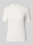 Jake*s Collection Strickpullover mit kurzärmeligem Design in Offwhite,...