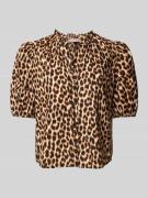 Christian Berg Woman Selection Regular Fit Bluse im Animal-Look mit V-...