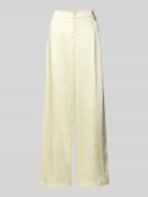 Jake*s Cocktail Cocktailhose aus Satin mit weitem Bein in Hellgelb, Gr...