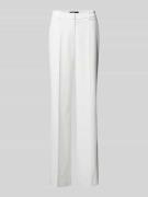 Swing Straight Leg Stoffhose mit Bügelfalten in Offwhite, Größe 38