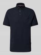 HECHTER PARIS Poloshirt mit kurzer Knopfleiste in Marine, Größe L