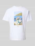 BLKVIS T-Shirt mit Motiv-Print Modell 'SOSTA' in Weiss, Größe M