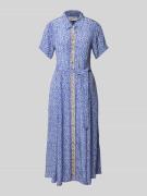 LOLLYS LAUNDRY Hemdblusenkleid aus Viskose mit Bindegürtel Modell 'Bla...