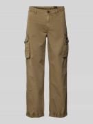 Superdry Regular Fit Cargohose mit Eingrifftaschen in Camel, Größe 33/...