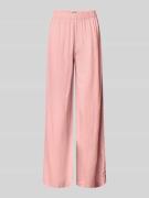Review Wide Leg Stoffhose mit elastischem Bund in Rosa, Größe M