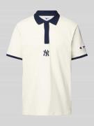 CHAMPION Poloshirt mit Label-Stitching in Offwhite, Größe L