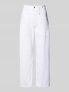 MAC Baggy Fit Jeans mit aufgesetzten Taschen in Weiss, Größe 34