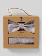 Prince Bowtie Fliege und Einstecktuch im Set aus reiner Seide in Sand,...