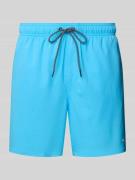 PUMA Regular Fit Badehose mit Reißverschlusstasche in Hellblau, Größe ...