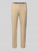 HUGO Slim Fit Anzughose mit Bundfalten Modell 'Hesten232X' in Beige, G...