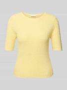 Rich & Royal Strickpullover mit 1/2-Ärmel in Hellgelb, Größe M