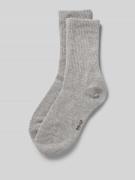 Snocks Socken mit Label-Stitching im 2er-Pack in Silber Melange, Größe...