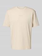 BOSS Green T-Shirt mit Label-Print in Beige, Größe M