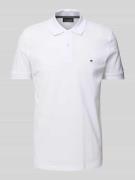 Christian Berg Men Poloshirt mit Logo-Stitching in Weiss, Größe XL