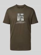 ARMANI EXCHANGE Regular Fit T-Shirt aus reiner Baumwolle in Dunkelgrue...