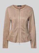 Betty Barclay Blazer mit Zweiwege-Reißverschluss in Beige, Größe 40