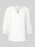 FREE/QUENT Regular Fit Bluse mit 3/4-Arm Modell 'Driva' in Weiss, Größ...