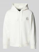ARMANI EXCHANGE Sweatjacke mit Kapuze in Weiss, Größe L