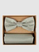 Prince Bowtie Fliege und Einstecktuch im Set aus reiner Seide in Lind,...
