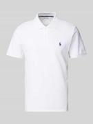 Polo Ralph Lauren Tailored Fit Poloshirt mit Logo-Stitching in Weiss, ...