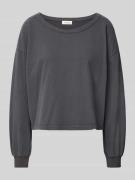 American Vintage Longsleeve mit gerippten Abschlüssen in Anthrazit, Gr...