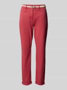 Tom Tailor Slim Fit Chino mit Gürtel in Pink, Größe 42/32