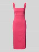 HUGO Midilanges Kleid mit Karre-Ausschnitt Modell 'Kubrina' in Pink, G...