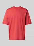 ARMANI EXCHANGE T-Shirt mit geripptem Rundhalsausschnitt in Hellrot, G...