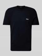 BOSS Green T-Shirt mit Label-Print in Dunkelblau, Größe L