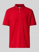 Gant Poloshirt mit Label-Stitching in Rot, Größe 4XL