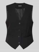 Pieces Regular Fit Weste mit 4-Knopf-Verschluss Modell 'BOZZY' in Blac...