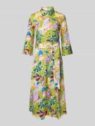 Christian Berg Woman Midikleid mit Bindegürtel in Apfel, Größe 40