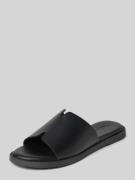 Tamaris Slides aus Leder mit strukturierter Sohle in Black, Größe 37
