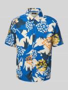 Napapijri Slim Fit Freizeithemd mit Logo-Stitching in Blau, Größe S